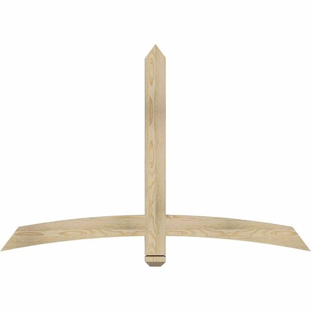 Ekena Millwork Bellingham Rough Sawn Timber Gable Bracket, Douglas Fir, 60"W x 40"H x 2"D x 4"F, 16/12 Pitch GBW060X40X0204BEL00RDF